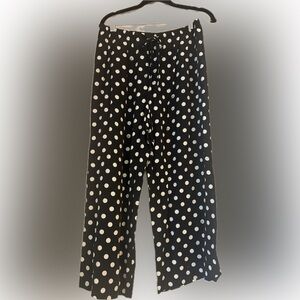 Ladies Polka Dot wide leg draw string pants